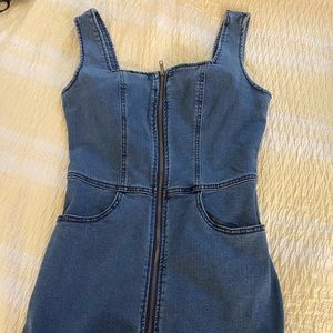 Denim mini dress